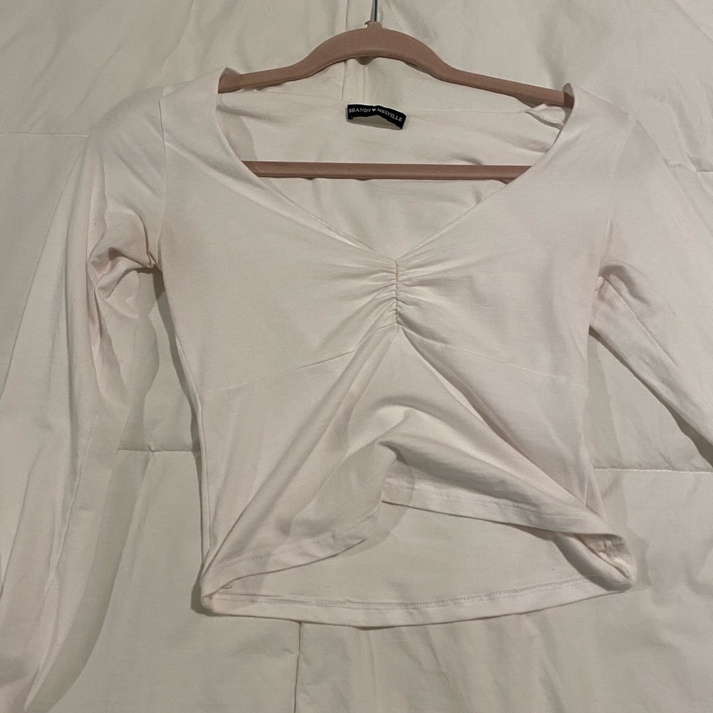 Brandy Melville V neck Long Sleeve
